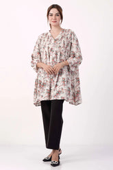 Women's Casual Tops (White Printed)